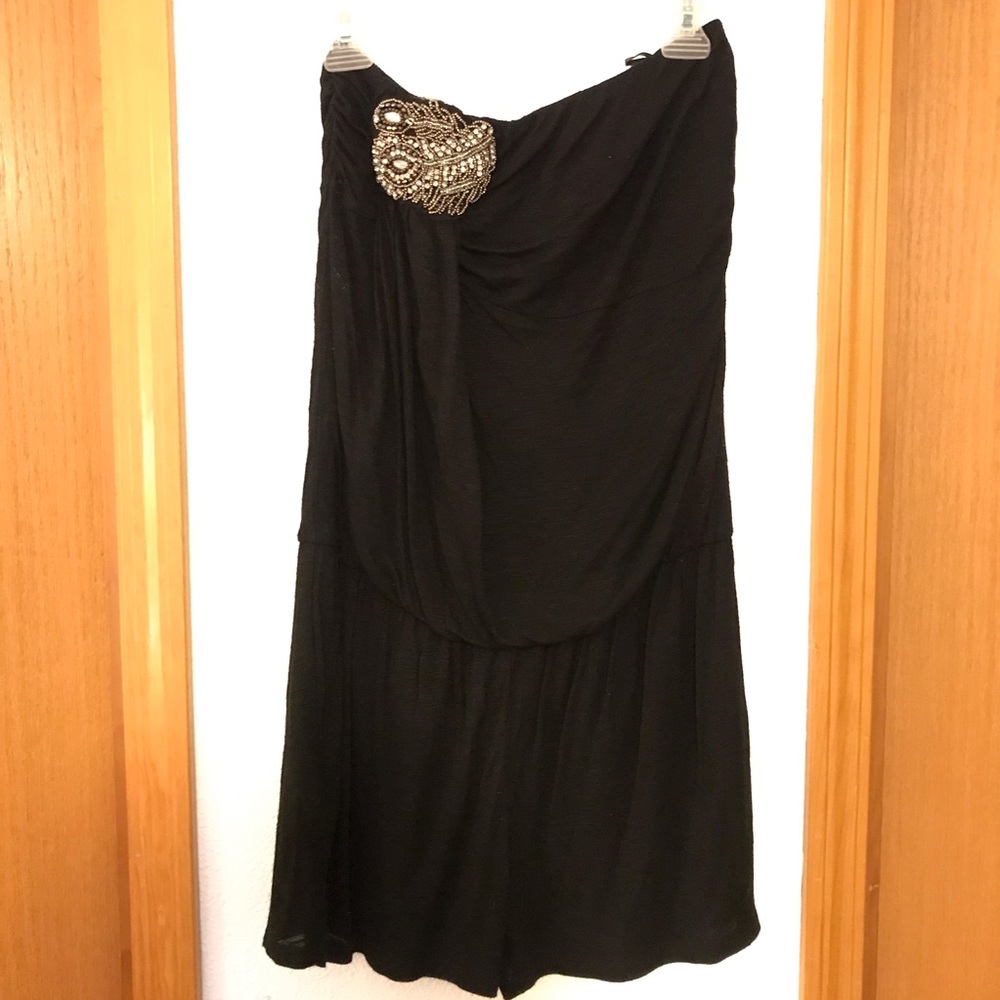 Miss Me Strapless Romper Shorts NWT